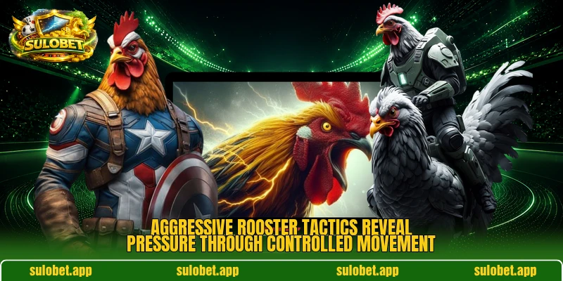 Aggressive rooster tactics reveal pressure through controlled movement