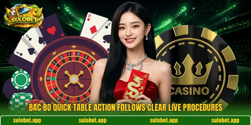 Bac Bo Quick table action follows clear live procedures