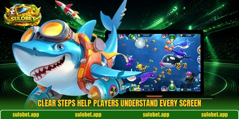 Clear steps help players understand every screen