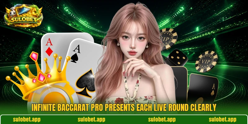 Infinite Baccarat Pro presents each live round clearly
