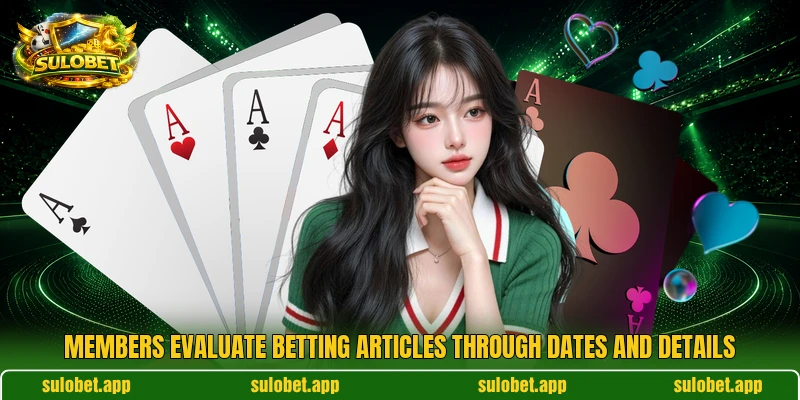 Members evaluate betting articles through dates and details