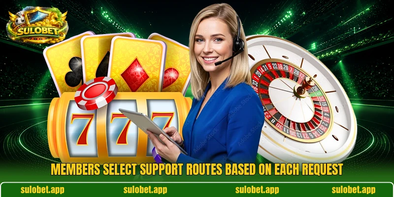 Members select support routes based on each request