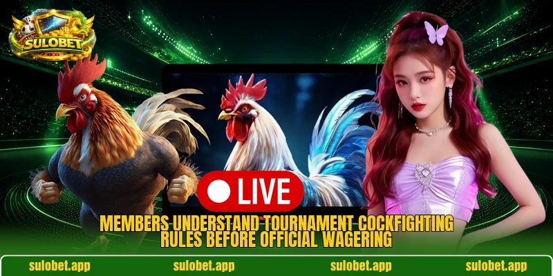 Members understand Tournament cockfighting rules before official wagering