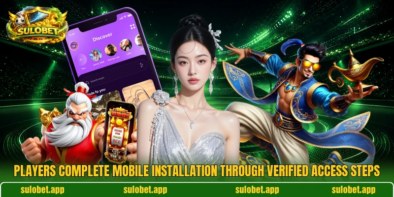 Players complete mobile installation through verified access steps