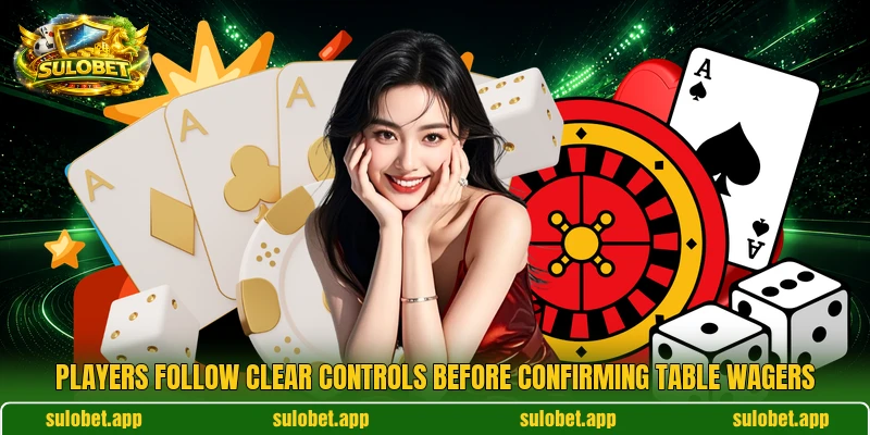 Players follow clear controls before confirming table wagers