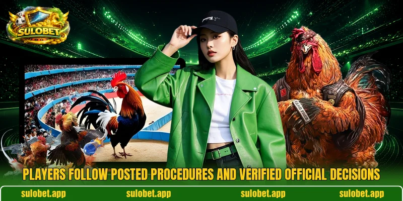 Players follow posted procedures and verified official decisions
