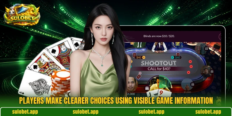 Players make clearer choices using visible game information