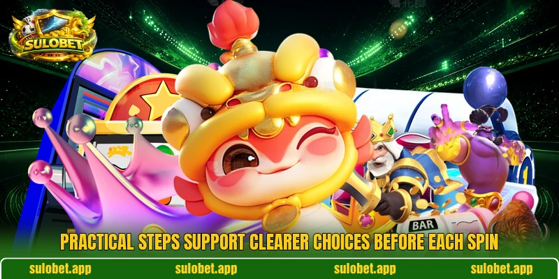 Practical steps support clearer choices before each spin