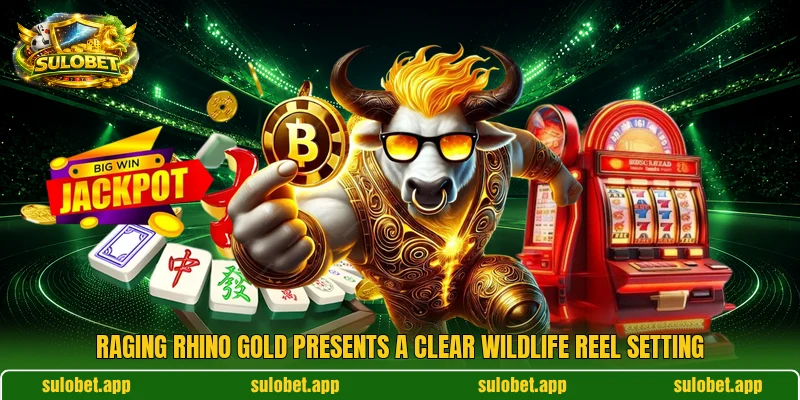 Raging Rhino Gold presents a clear wildlife reel setting