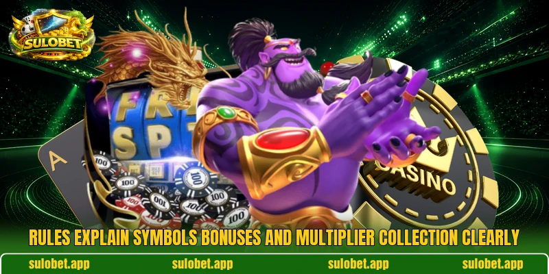 Rules explain symbols bonuses and multiplier collection clearly