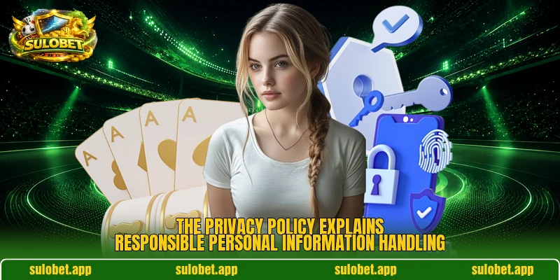 The privacy policy explains responsible personal information handling